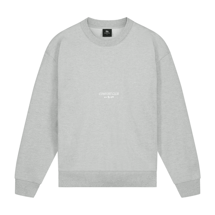 Clover Crewneck Light Gray Marl