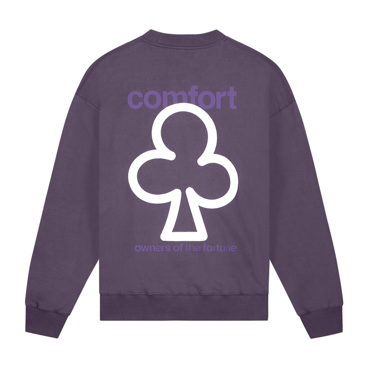 Clover Crewneck Midnight Purple