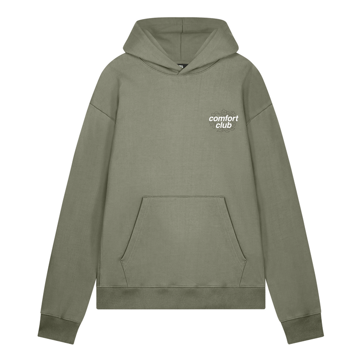 Floral Hoodie Olive