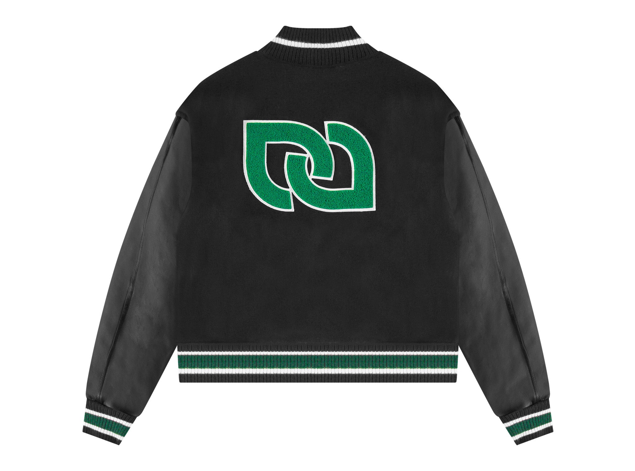 Black and 2025 green varsity jacket